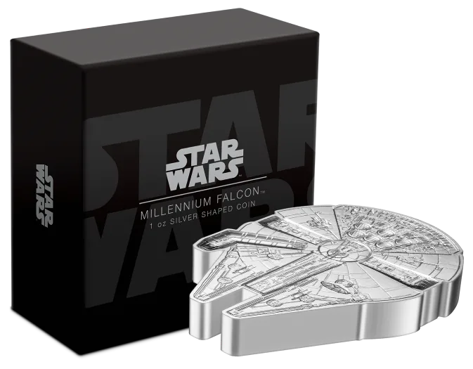 Millennium Falcon Star Wars Silver Coin