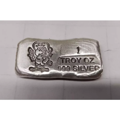 1oz Pirate Parrot CT Silver Bar