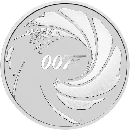 2020 Tuvalu 1 oz Silver James Bond Logo 007 Coin