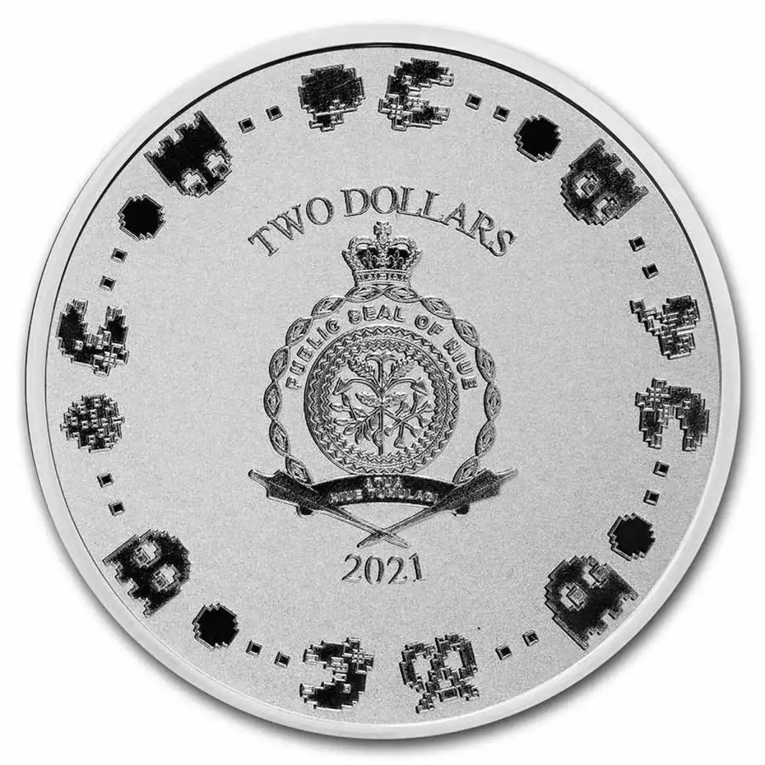 2021 Niue 1 oz Silver $2 Ms.PAC-MAN™ 40th Anniversary Coin