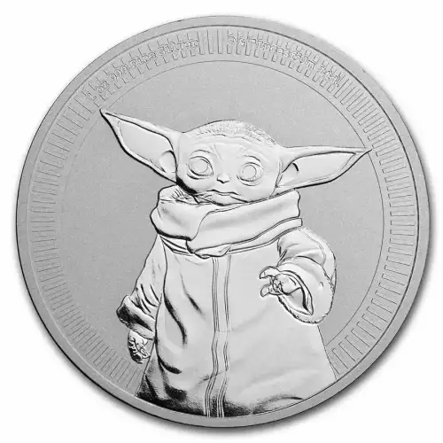 2021 Niue 1oz Silver Star Wars Grogu Baby Yoda Coin