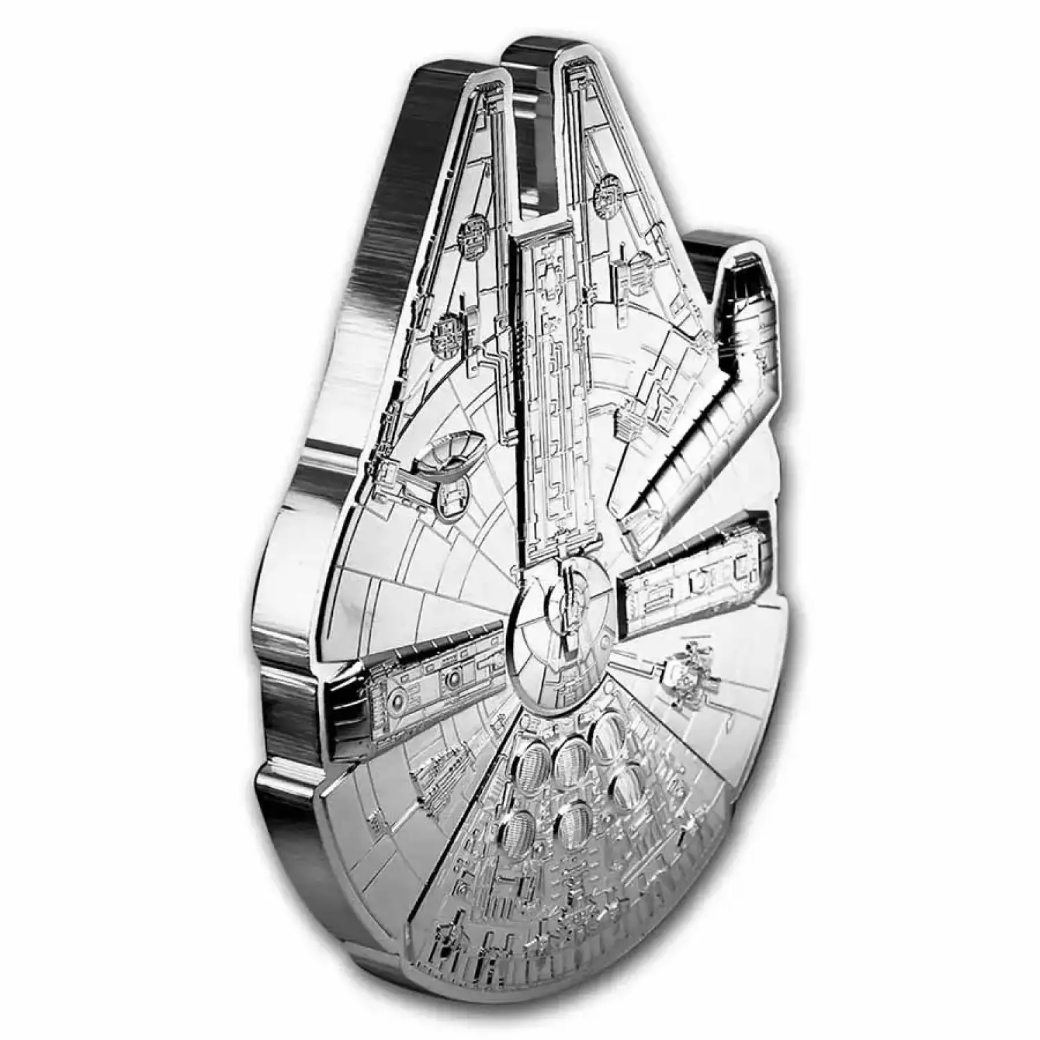 2022 Niue 3oz Silver $2 Disney Star Wars Millennium Falcon Shaped Coin (4)
