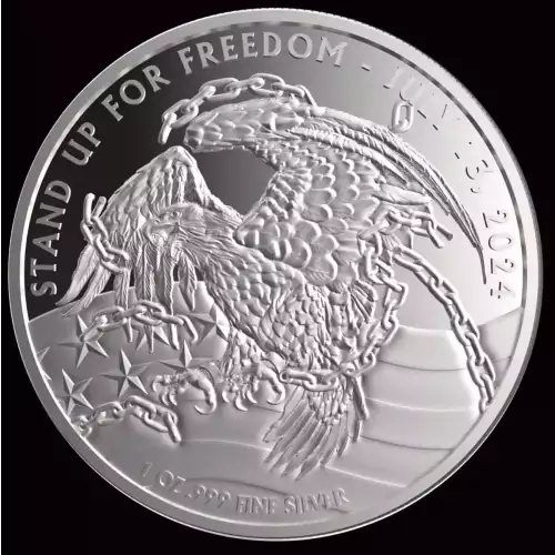 Donald J Trump Assassination Attempt 45th President 1oz Silver Proof Round (3)